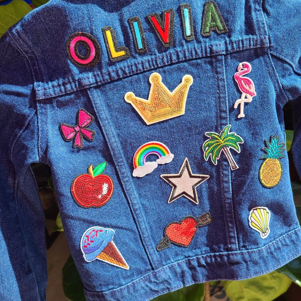 Levi's personalized denim jacket w patches